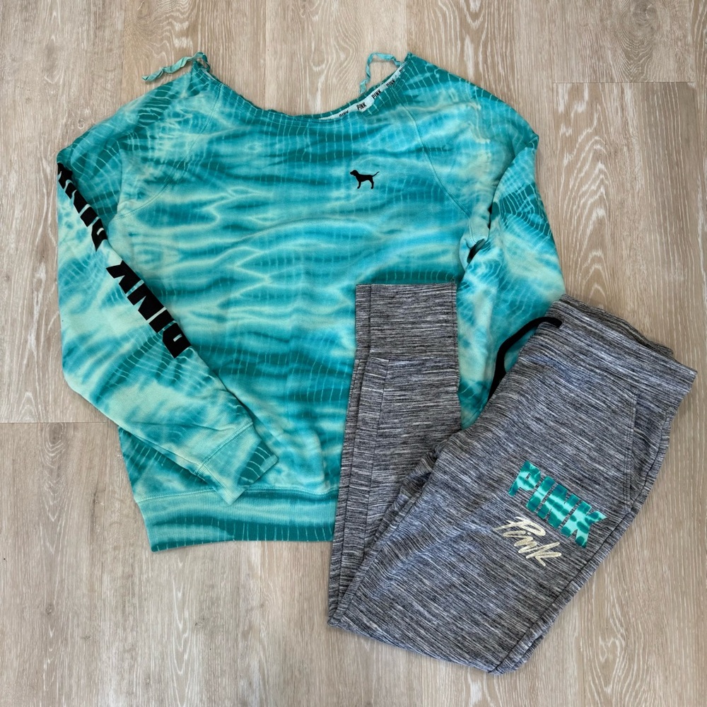 Victoria's Secret Pink Tie Dye Jogger Sweatpants Outfit- XS